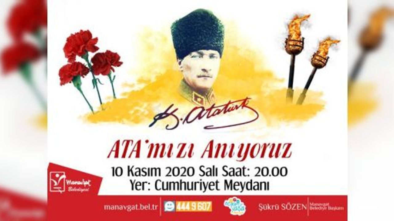 Manavgat Belediyesi, Antıkabir’deki gibi saygı duruşlu anma töreni düzenleyecek.