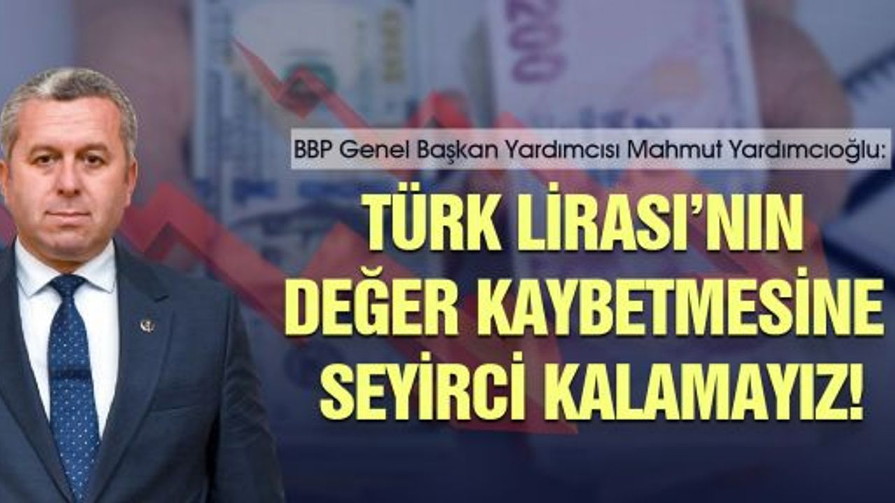 Türk Lirası’nın değer kaybetmesine seyirci kalamayız!
