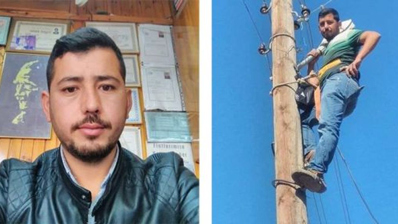 Elektrik akımına kapılan elektrikçi Habip Karalarlı hayatını kaybetti.