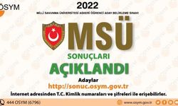 2022-MSÜ sınav sonuçları açıklandı