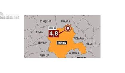 Konya'da 4.8 büyüklüğünde deprem!