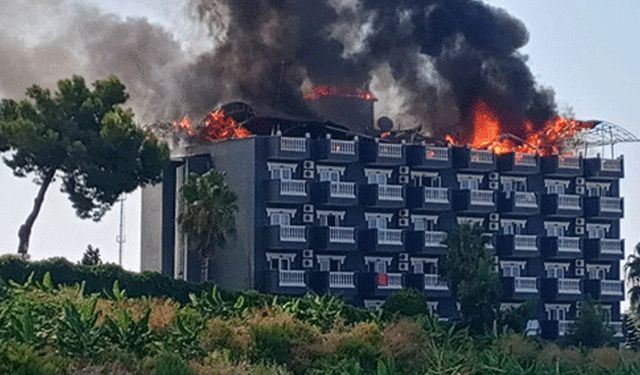 Alanya'da 5 Yıldızlı Otel Granada da Yangın Çıktı.