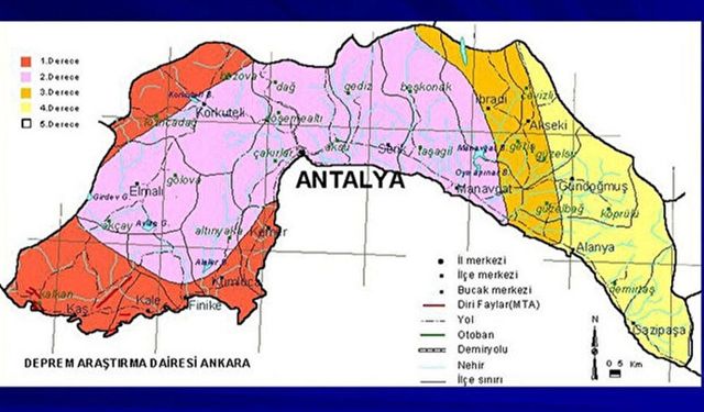 ANTALYA'DA DEPREM SONRASI RİSKLİ BÖLGELER AÇIKLANDI