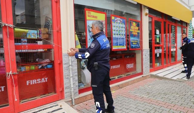 ALANYA’DA ZİNCİR MARKET ŞUBESİ MÜHÜRLENDİ