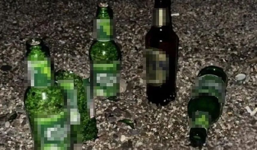 Gazipaşa Sahilleri Alkol şişeleri ve Çöp Tehlikesiyle karşı karşıya