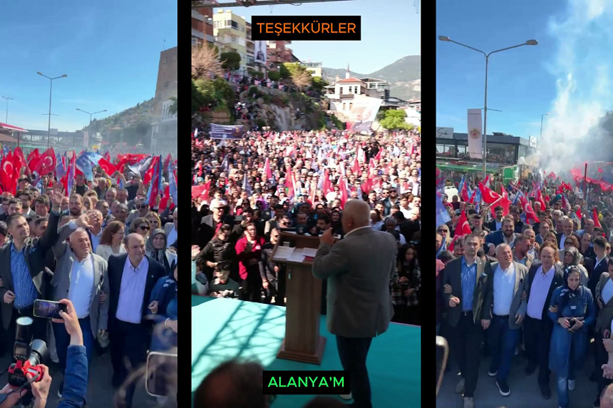 İYİ Parti Adayı Mehmet Şahin'in Değişim yürüyüşünde İzdiham.